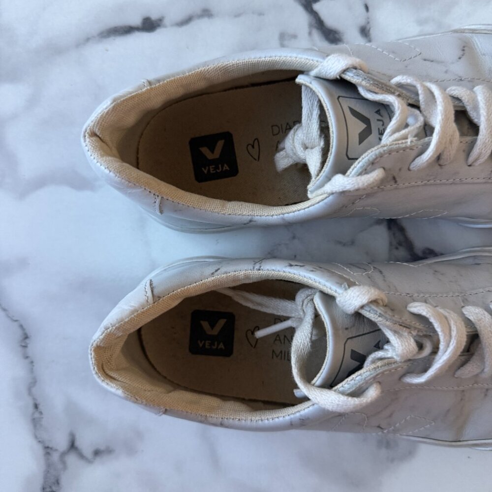Veja x Diapers and Milk Marble Esplar Leather Sneakers US 7 - Picture 6 of 9